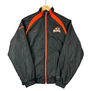 Y2K Nike Oregon State Beavers Track Jacket Windbreaker Men Small Black Sport Vtg